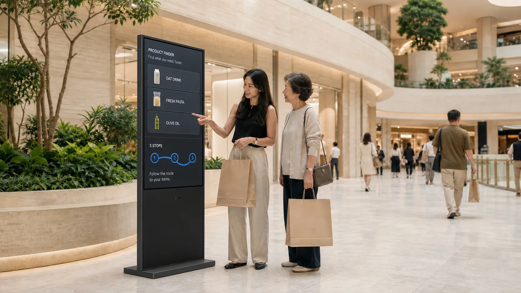 A Terminal Agent helping a shopper find an item